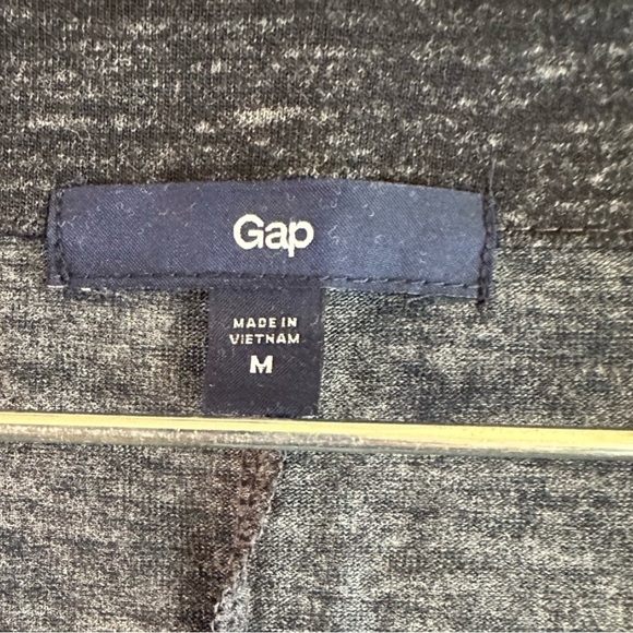 GAP Charcoal Gray 3/4 Sleeve V Neck Slouchy tie waist Top Shirt Medium - Picture 14 of 16